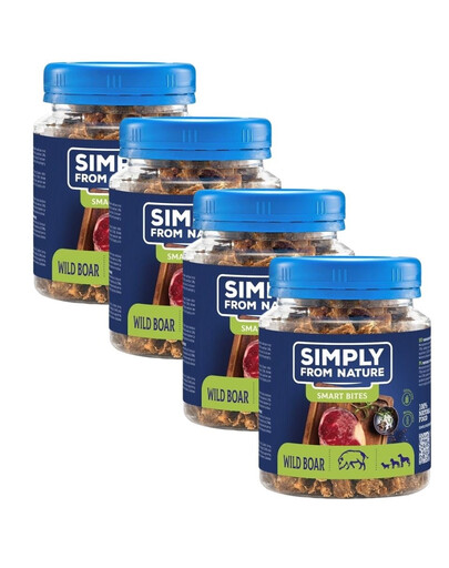 SIMPLY FROM NATURE Smart Bites Trenerki z dzika dla psów 4x130 g