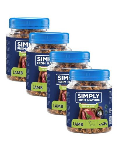 SIMPLY FROM NATURE Smart Bites Trenerki z jagnięciny dla psów 4x130 g