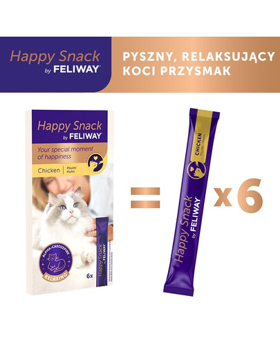 FELIWAY Happy Snack 6x15 g kremowa przekąska dla kotów