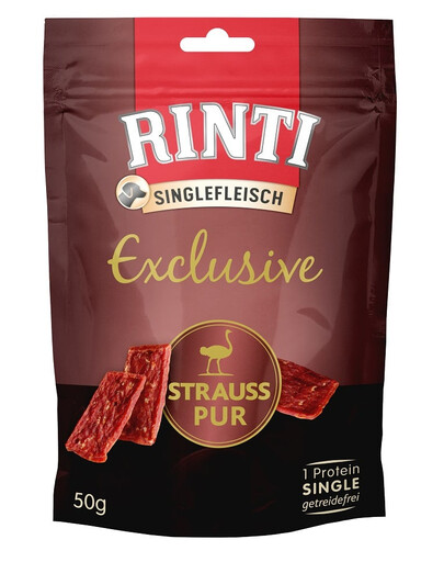 Singlefleisch Exclusive Snack Ostrich przysmak ze strusiem dla psów 50 g