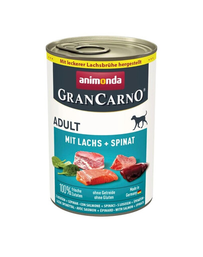 GranCarno Adult łosoś i szpinak 400g