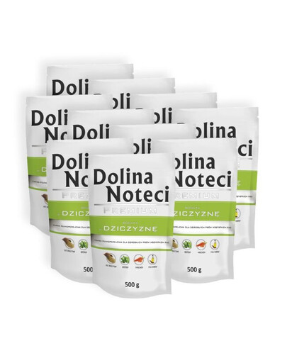 DOLINA NOTECI Premium zestaw  Bogaty w Dziczyznę 10 x 500g