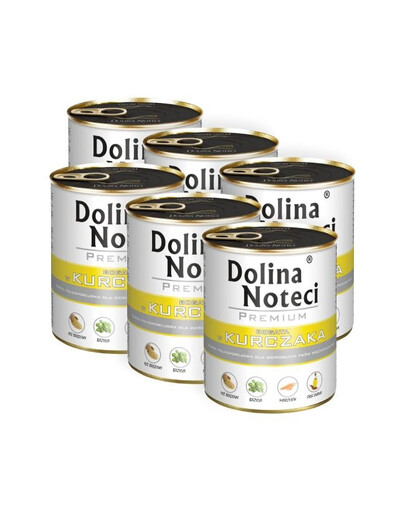 DOLINA NOTECI Premium zestaw Bogaty w Kurczaka 6x800g