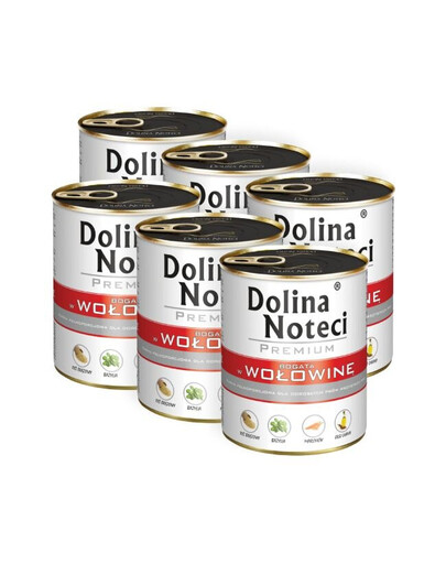 DOLINA NOTECI Zestaw  Premium Bogaty W Wołowinę 6x800 g