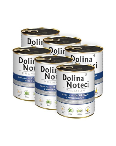 DOLINA NOTECI Zestaw Premium Bogaty W Dorsza Z Brokułami 6x800g