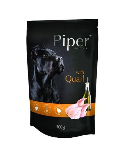 PIPER Animals z przepiórką 500 g mokra karma dla psa