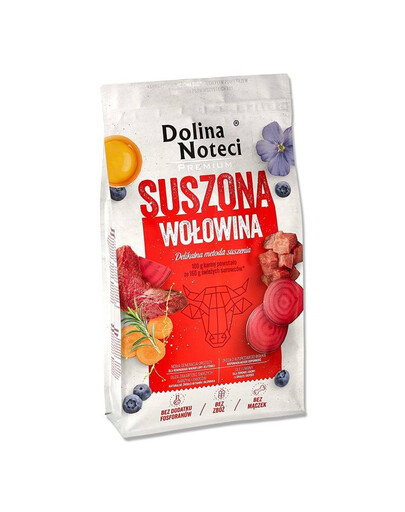 DOLINA NOTECI Premium Suszona wołowina 9 kg - pełnoporcjowa karma dla dorosłych psów wszystkich ras