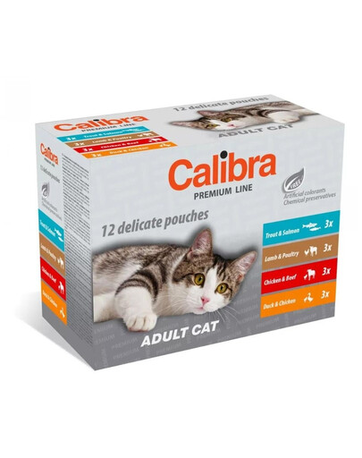 Cat Premium Line Adult Multipack 12x100 g saszetki dla kotów