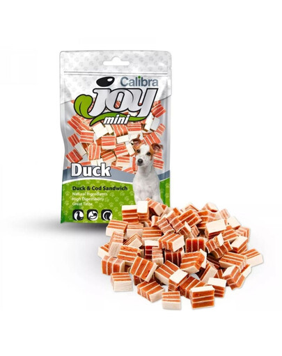 Dog Joy Mini Duck&Cod Sandwich 70 g małe kanapki z kaczką i dorszem