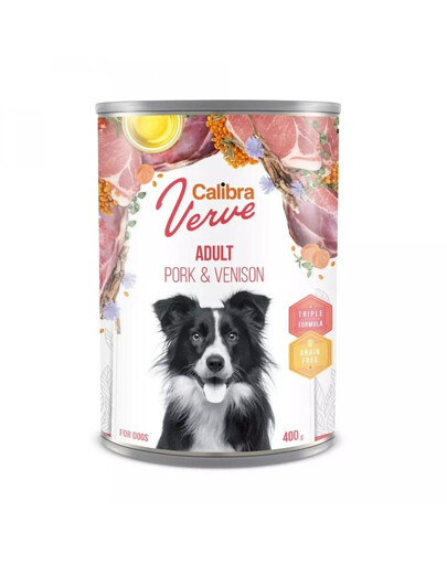 Dog Verve GF Adult Pork&Venison 400 g bezzbożowa mokra karma z wieprzowiną i dziczyzną dla psów