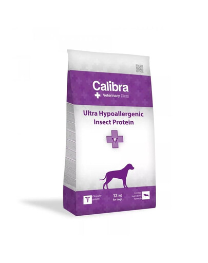 CALIBRA Veterinary Diet Dog Ultra-Hypoallergenic Insect 12 kg - Sucha karma dla dorosłych psów, 12 kg