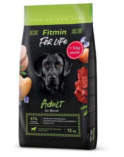 FITMIN Dog For Life Adult 12 + 1 kg sucha karma dla dorosłego psa