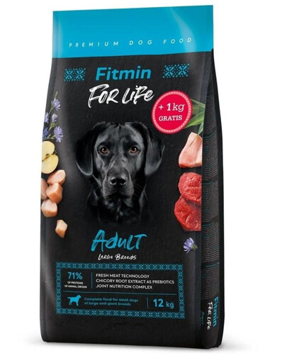 FITMIN Dog For Life Adult large breed sucha karma dla ras dużych i olbrzymich 12 + 1 kg