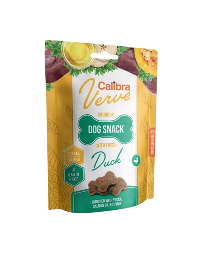 Dog Verve Crunchy Snack Fresh Duck 150 g bezzbożowe przysmaki z kaczką