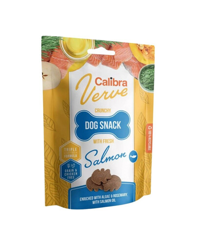 Dog Verve Crunchy Snack Fresh Salmon 150 g bezzbożowe przysmaki z łososiem