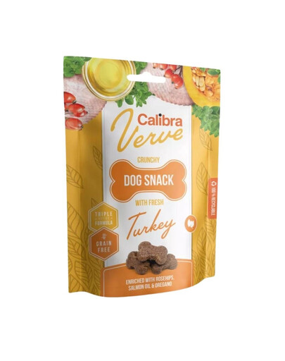 Dog Verve Crunchy Snack Fresh Turkey 150 g bezzbożowe przysmaki z indykiem