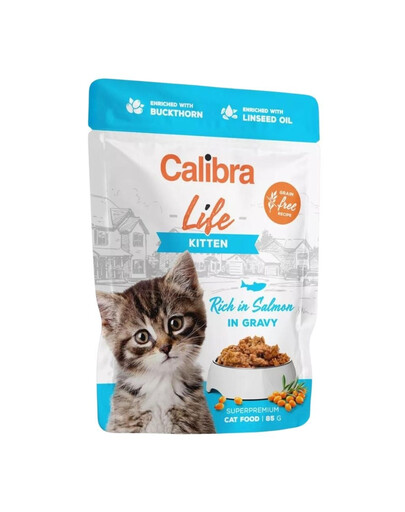 Cat Life Pouch Kitten Salmon in gravy 85 g łosoś w sosie dla kociąt