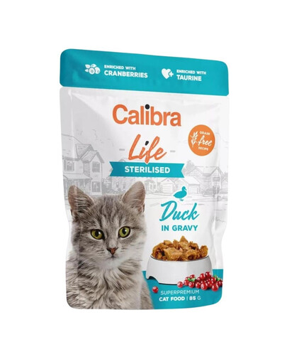 Cat Life Pouch Sterilised Duck in gravy 85 g kaczka w sosie dla sterylizowanych kotów