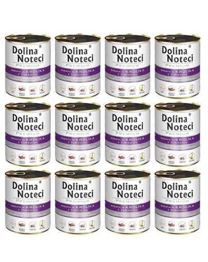 DOLINA NOTECI Premium smak  Królik Z Żurawiną zestaw 12x800g