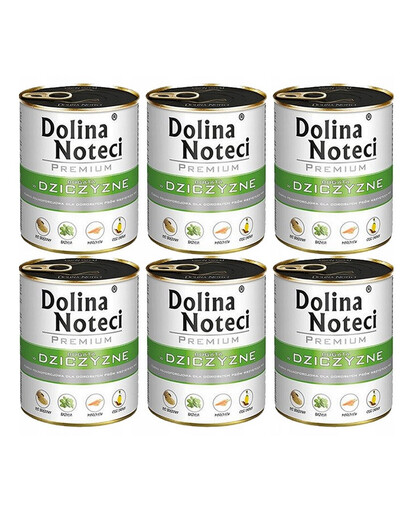 DOLINA NOTECI Zestaw Premium Bogaty w Dziczyznę 6x800g