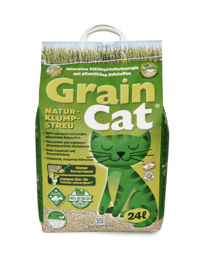 GRAIN CAT 96 l (4 x 24 l) naturalny zbożowy żwirek zbrylający