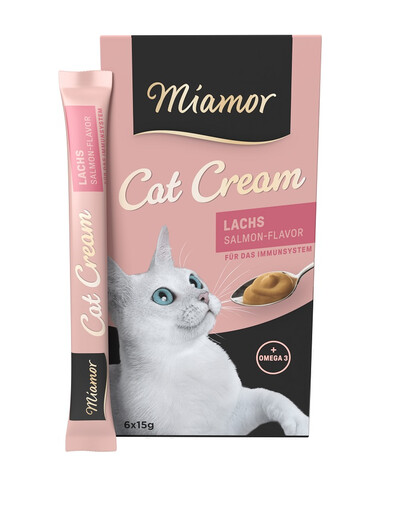 MIAMOR Cat Cream krem z łososia 6 x 15 ml dla kota