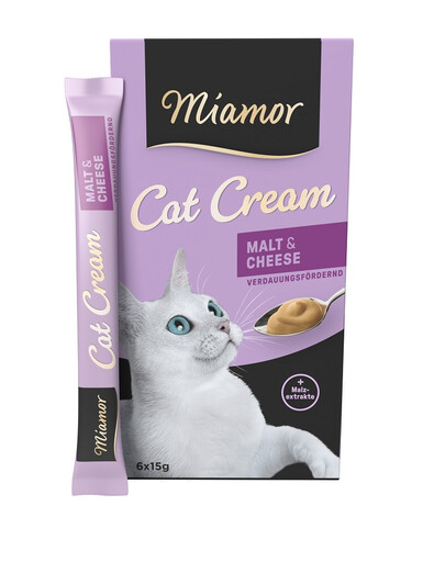 MIAMOR Cat Cream pasta słodowa z serem 6 x 15 ml dla kota