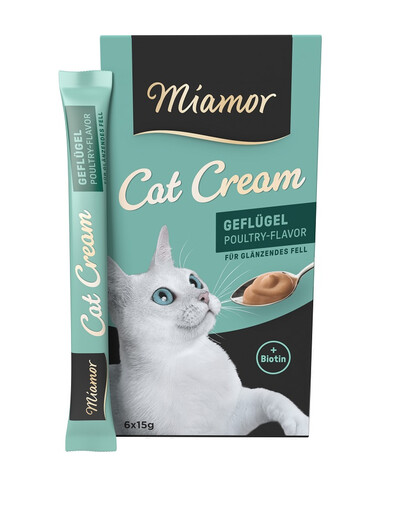 MIAMOR Cat Cream 6 x 15 ml krem dla kotów z drobiem