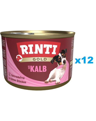 RINTI Gold Veal Mini Cielęcina dla psów ras małych 12x185 g