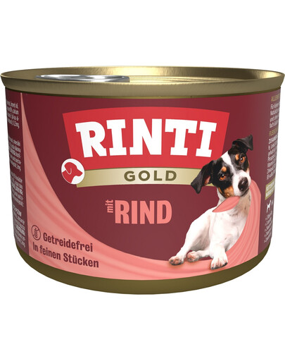 RINTI Gold 185g karma dla psa smak wołowiną puszka