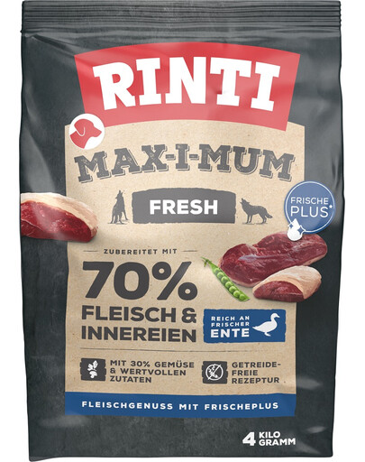 RINTI MAX-I-MUM sucha karma dla psa Duck z kaczką 4 kg