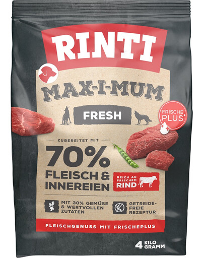 RINTI MAX-I-MUM sucha karma dla psa Beef z wołowiną 4 kg