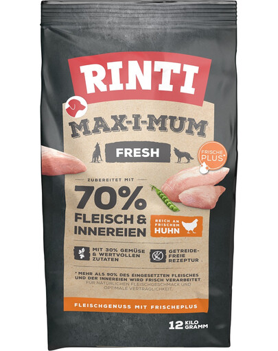 RINTI MAX-I-MUM Chicken 12 kg - Sucha karma dla psów z kurczakiem 12 kg