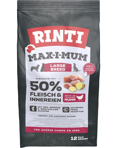 RINTI MAX-I-MUM Large Breed Chicken sucha karma dla psa z kurczakiem dla ras dużych 12kg