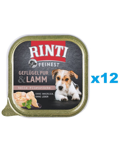 RINTI Feinest Poultry Pure&Lamb tacka drób i jagnięcina 12x150 g