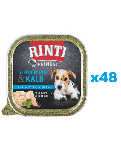 RINTI Feinest Poultry Pure&Veal tacka drób i cielęcina 48x150 g