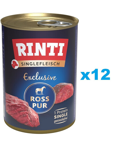 RINTI Singlefleisch Exclusive Horse Pure monobiałkowa konina 12x400 g