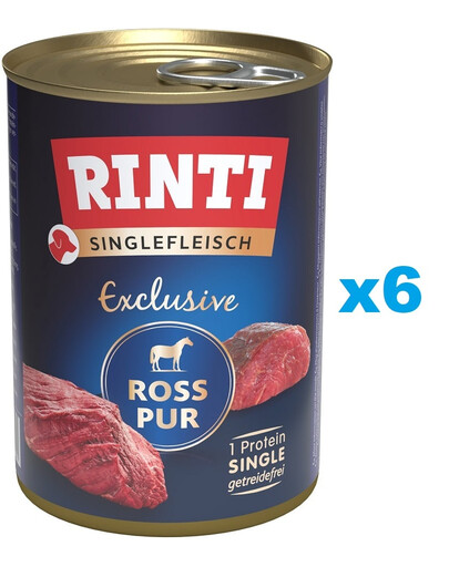 RINTI Singlefleisch Exclusive Horse Pure monobiałkowa konina 6x400 g