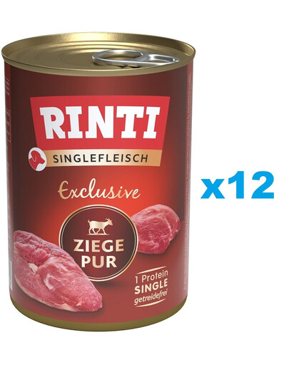 RINTI Singlefleisch Exclusive Goat Pure monobiałkowa kozina 12x400 g