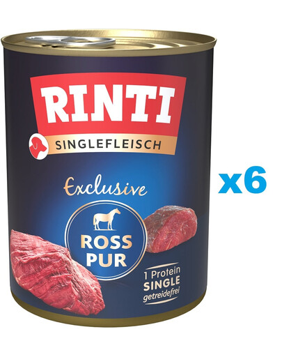 RINTI Singlefleisch Exclusive Horse Pure monobiałkowa konina 6x800 g