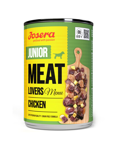 JOSERA Meat Lovers Junior Menu Kurczak mokra karma dla szczeniąt 400g