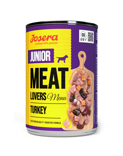 JOSERA Meat Lovers Junior Menu Indyk mokra karma dla szczeniąt 400g