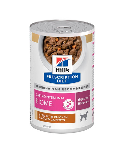 Prescription Diet Canine Gastrointestinal Biome Digestive Care Stew z kurczakiem i marchewką 354 g w puszce