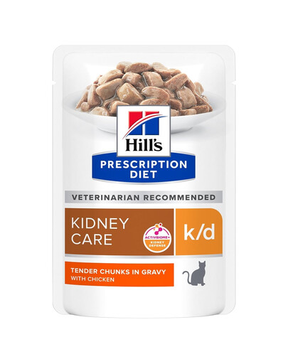 HILL'S Prescription Diet Feline k/d Kidney Care Chicken 12x85 g w saszetkach Kurczak