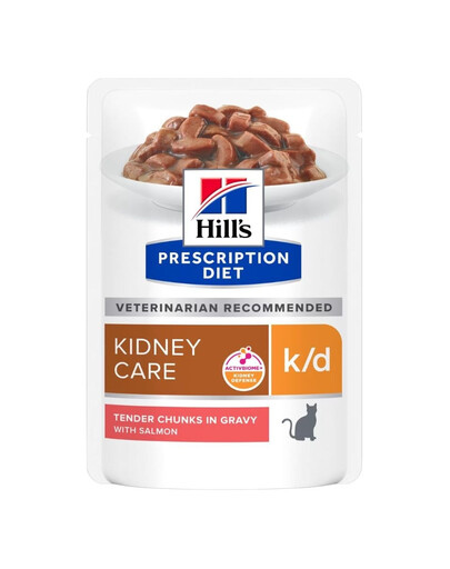 Prescription Diet Feline k/d Kidney Care z łososiem 12x85 g w saszetkach