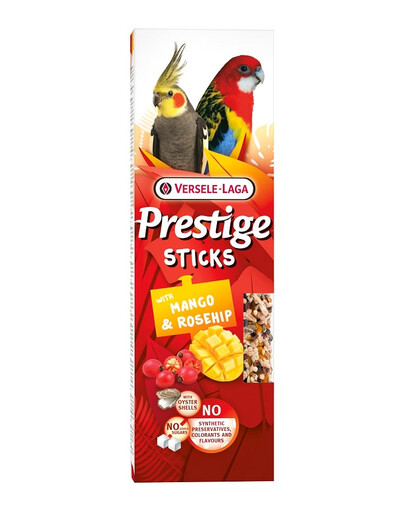 VERSELE-LAGA Prestige Sticks 140g kolby dla średnich papug mango i dzika róża