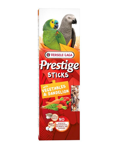 VERSELE-LAGA Prestige Sticks 140g kolby dla dużych papug warzywa z mniszkiem