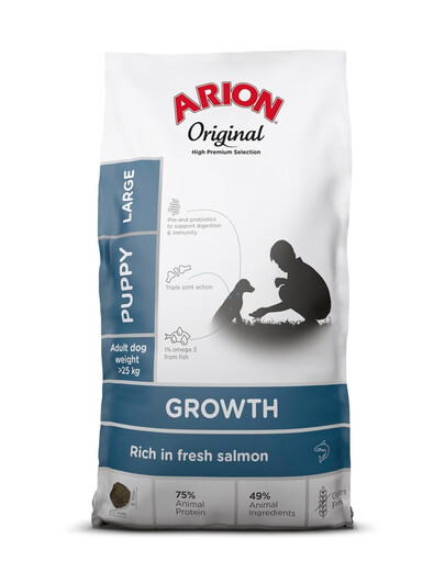 Original Growth Puppy Large Salmon Rice 12 kg