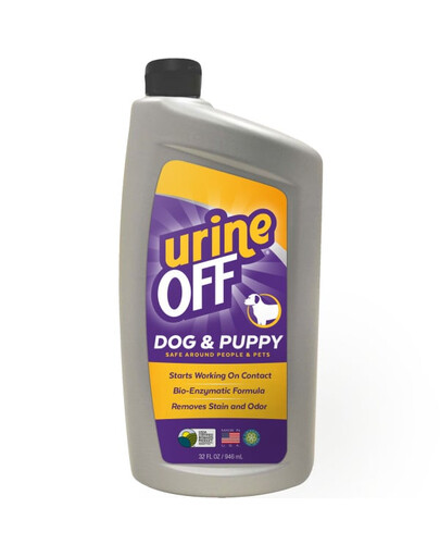 URINE OFF Dog and Puppy produkt do usuwania zapachu moczu i plam po psach 946 ml