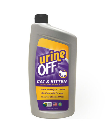 URINE OFF Cat and Kitten produkt do usuwania zapachu i plam po kotach 946 ml